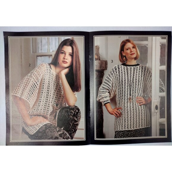 Leisure Arts Crochet Knitting Pattern Books Bundle Dolman Tunics Tops Bulk Knits - Picture 9 of 11